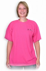 T-Shirt Fuchsia med broderet logo